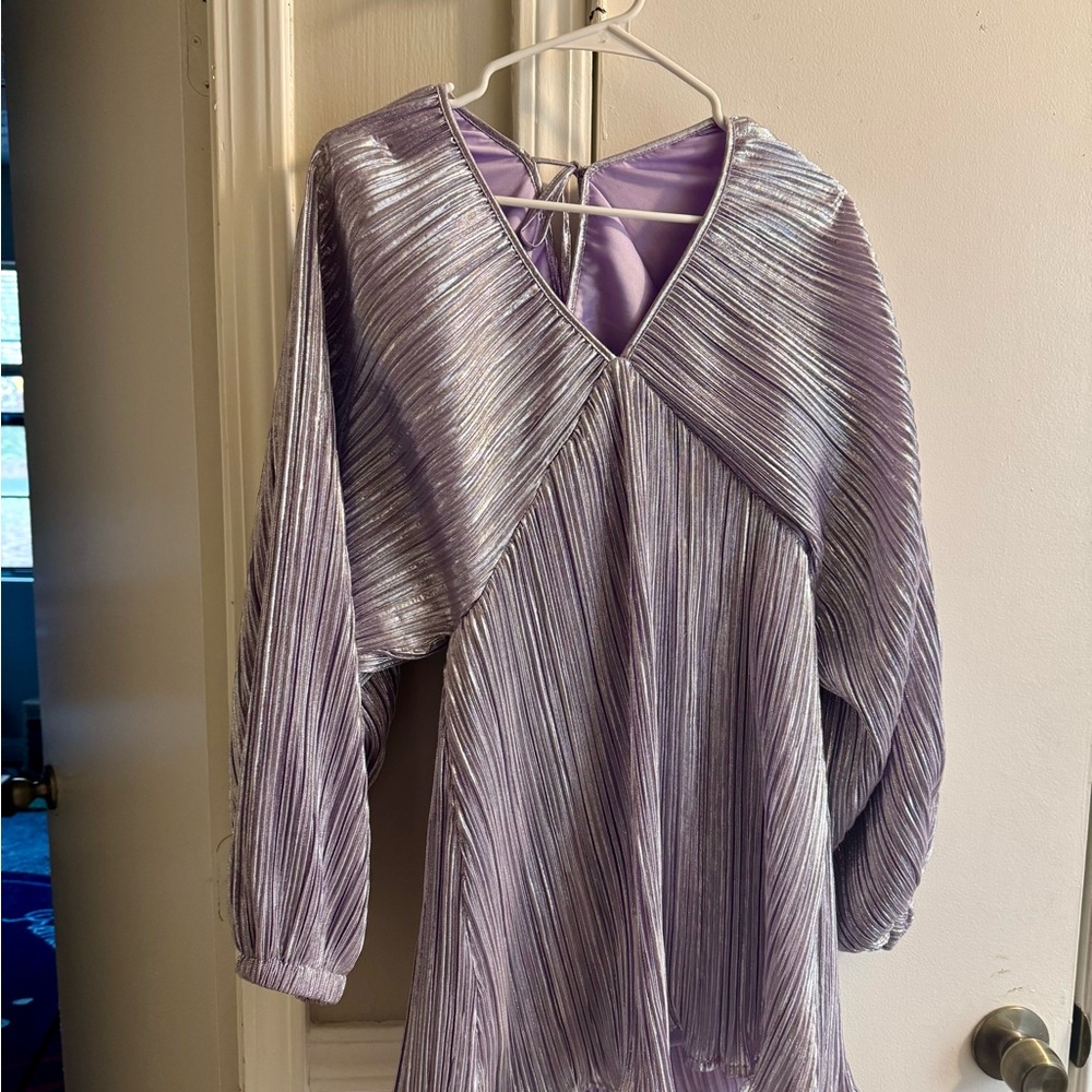 Nasty Gal Purple Metallic Dress